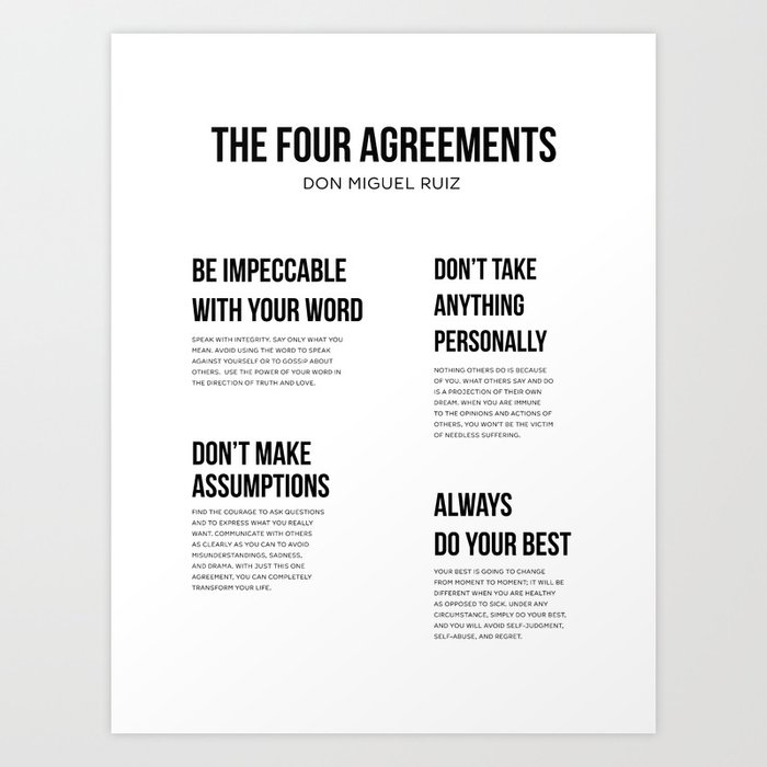 The Four Agreements Free Printable Poster