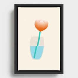 Bent Tulip Framed Canvas