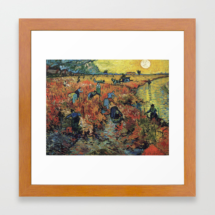 The Red Vineyards Oil Painting On Burlap By Vincent Van Gogh