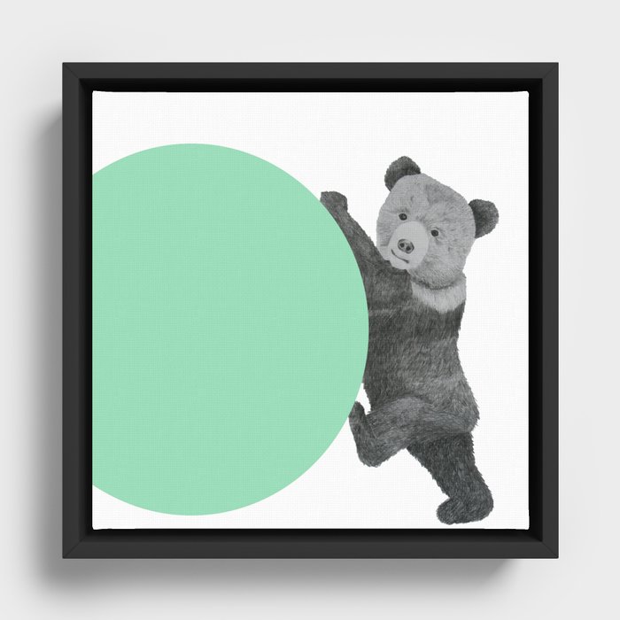 peppermint bear Framed Canvas
