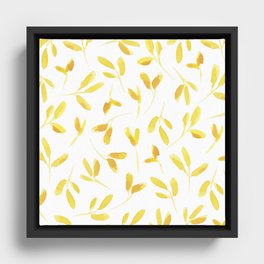 Yellow Leaves Framed Canvas