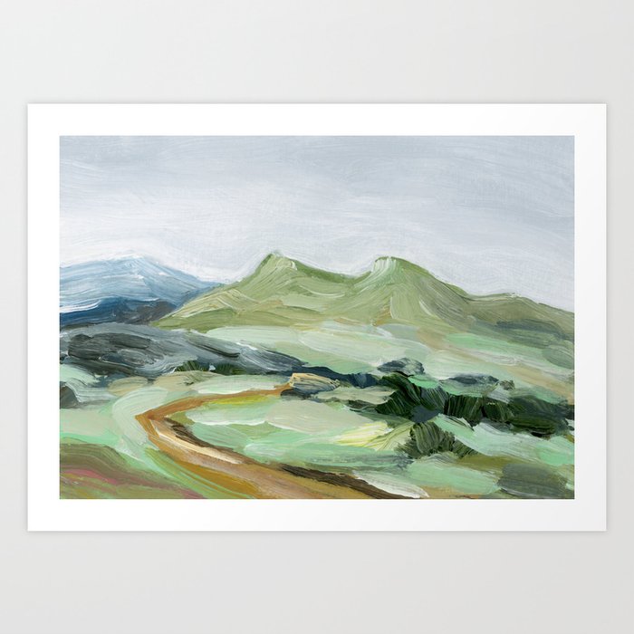 Walk to Eden | Landscape | Abstract Acrylic Painting Art Print