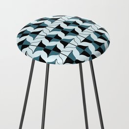 Whale Song Midcentury Modern Vintage Arcs Abstract Counter Stool