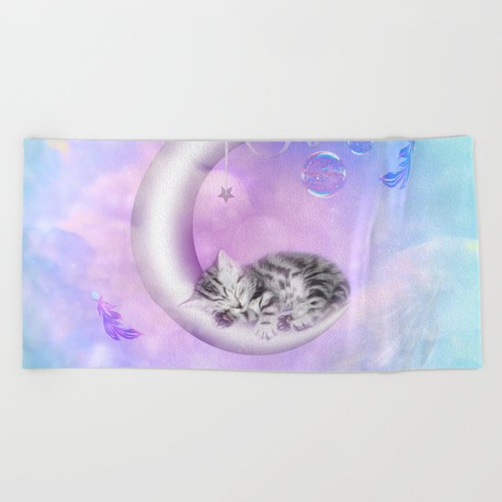 Sweet little kitten Beach Towel