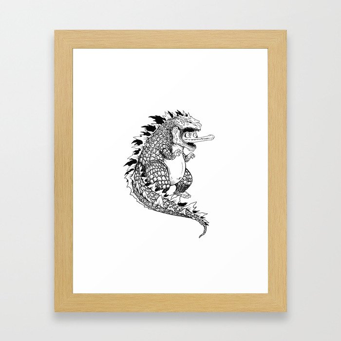 Godzilla. Framed Art Print