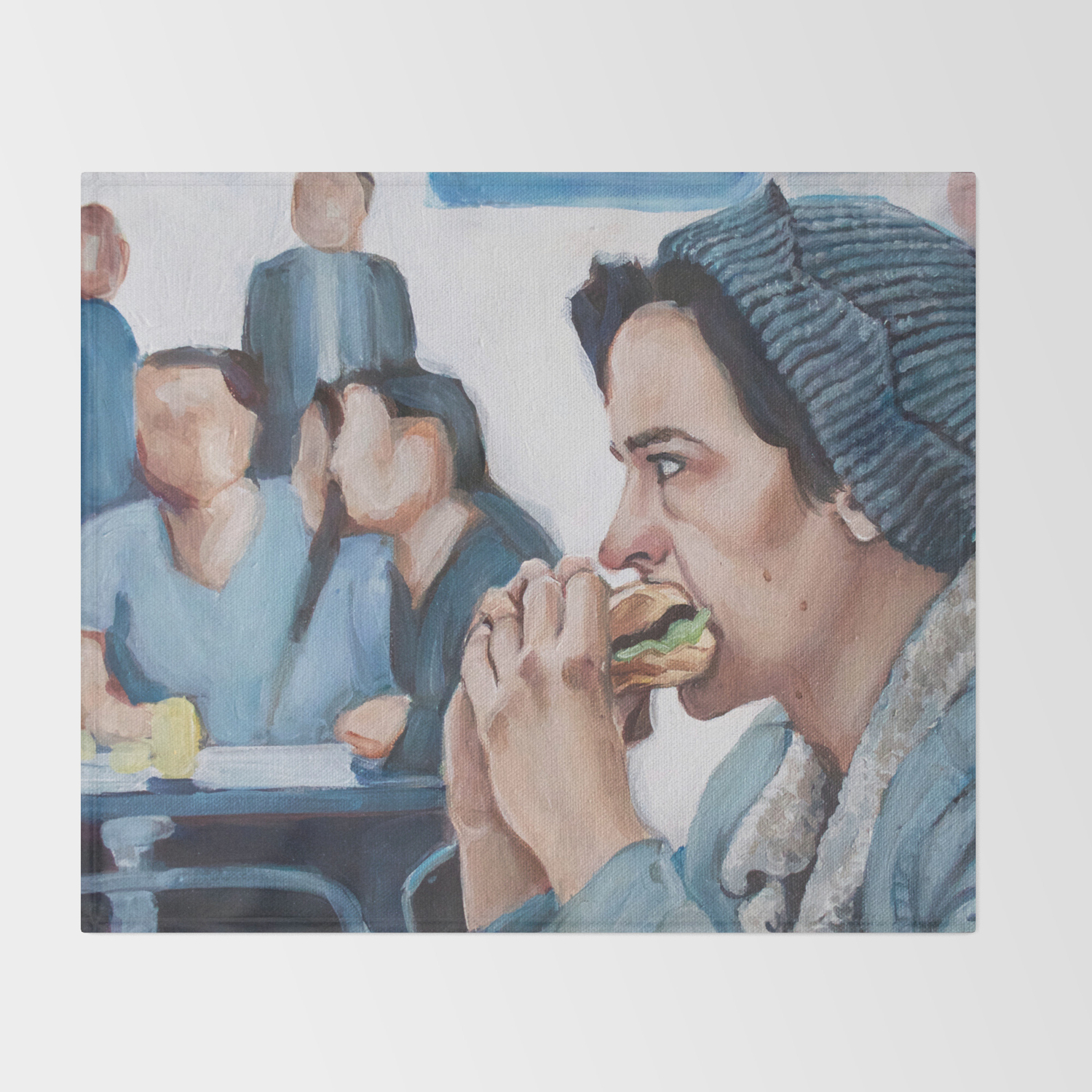Jughead Jones Eats A Burger Riverdale Throw Blanket By Heatherbuchanan Society6