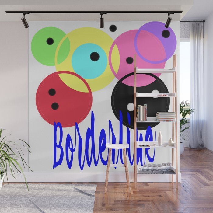 Borderline Colorful Mood Circle Design Art Wall Mural By Catxel