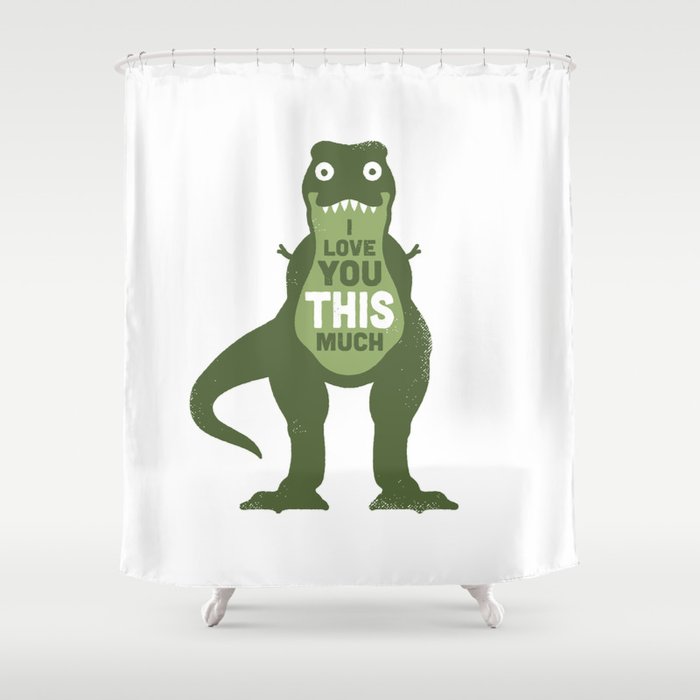 Amourosaurus Shower Curtain
