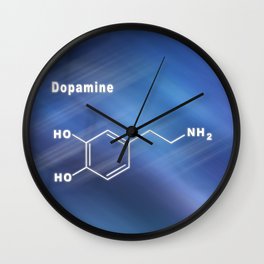 Dopamine Hormone Structural chemical formula Wall Clock