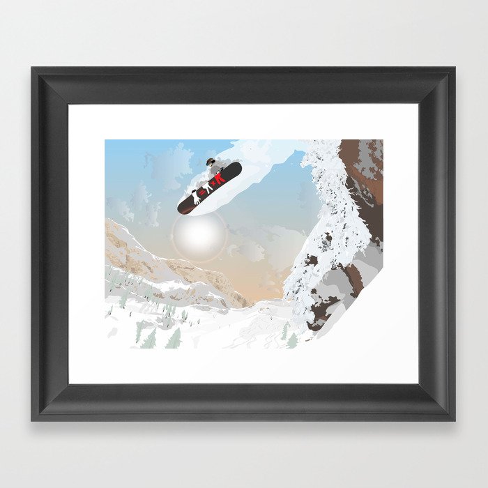 snowboarder Framed Art Print