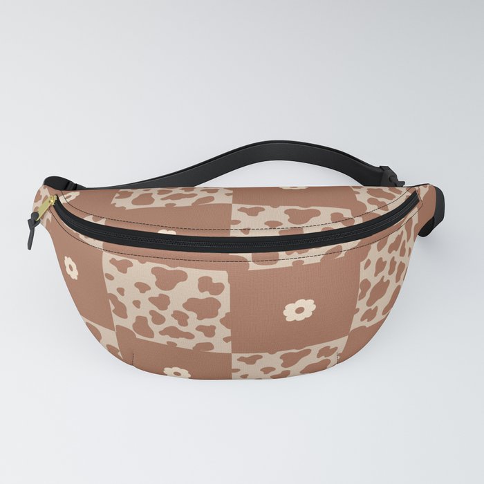 Howdy Checkered Pattern Fanny Pack