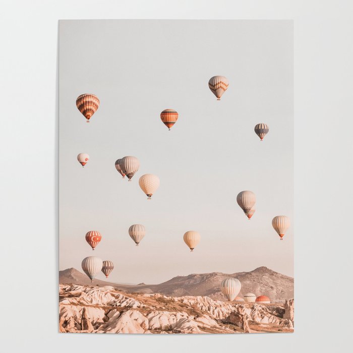 Hot Air Balloons in Sunrise | Vertical Poster