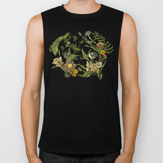 Botanical Pug Biker Tank