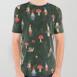 Woodland Gnomes All Over Graphic Tee