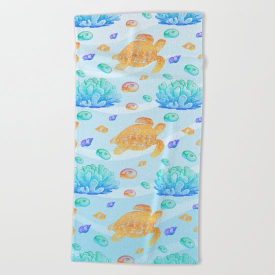 Marine Pattern 10 Beach Towel