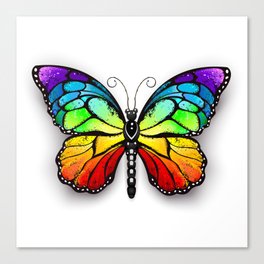 Rainbow Monarch Butterfly Canvas Print
