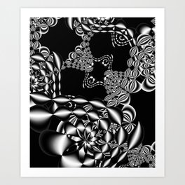 3D - abstraction -75- Art Print
