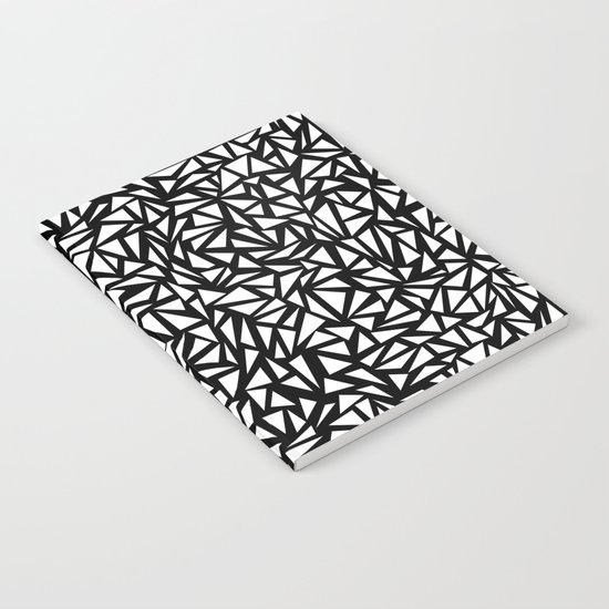 Try Me - memphis modern black and white minimal angular geometric triangle fun 1980s retro Notebook