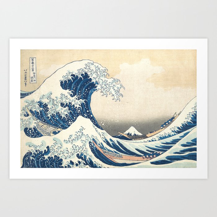 "The Great Wave off Kanagawa" by Hokusai, 1831 Art Print