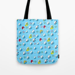 Smurfs Pattern Tote Bag