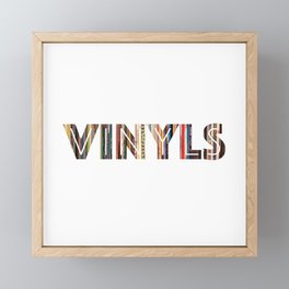 Vinyls Vinyl Records Framed Mini Art Print