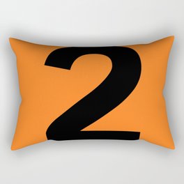 Number 2 (Black & Orange) Rectangular Pillow