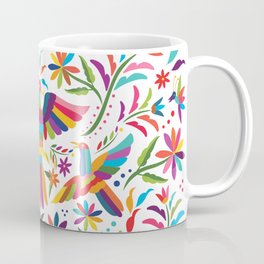 Mexican Otomí Horizontal Design by Akbaly Coffee Mug | Mexican, Colorful, Graphicdesign, Pattern, Digital, Tenango, Floral, Mexicanstyle, Hidalgo, Mexico 