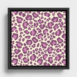 Pink Leopard Print Framed Canvas