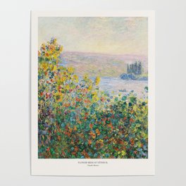Claude Monet Flower Beds at Vétheuil Vetheuil Art Exhibition Poster