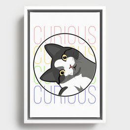CURIOUS CAT 02 Framed Canvas