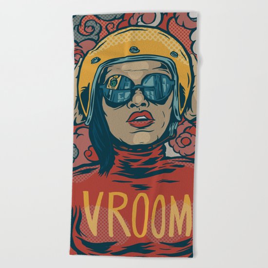 Vroom Beach Towel