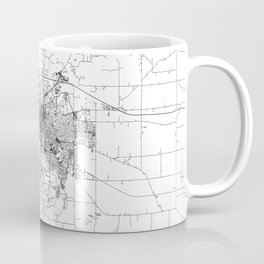 Iowa City White Map Coffee Mug