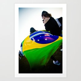 Brazilian Flag Art Print | People, Abstract, Photo, Digital 
