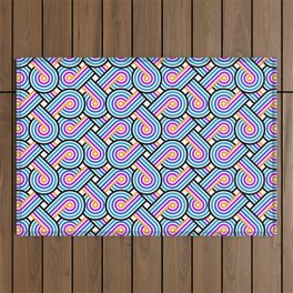 Celtic Knot Modern Stripes Seamless Pattern Outdoor Rug