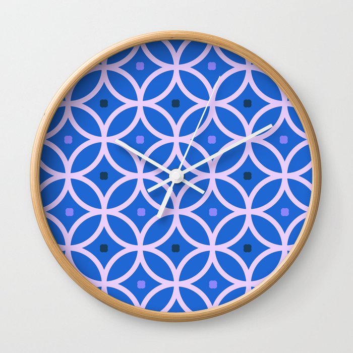 Intersected Circles 5 Wall Clock