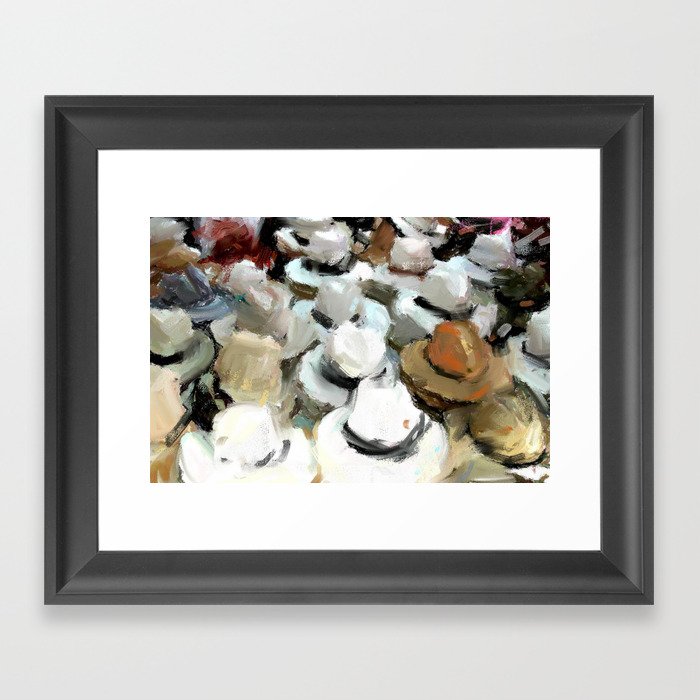 Summer hats Framed Art Print