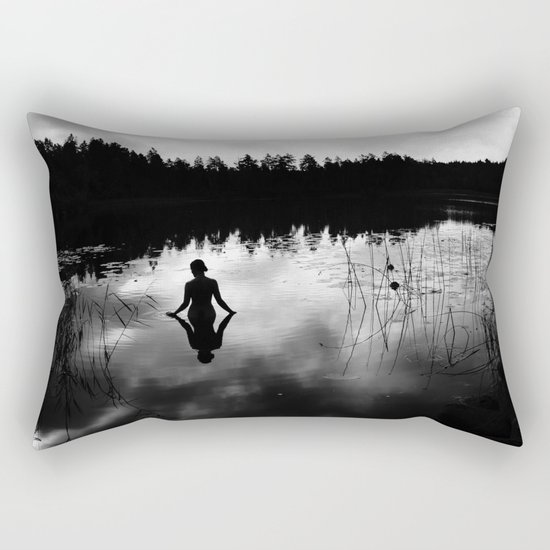 Reflecting Beauty v2 BoW Rectangular Pillow