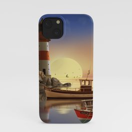 Morning at the lighthouse iPhone Case