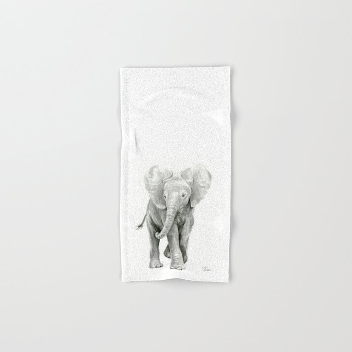Baby Elephant Watercolor Hand & Bath Towel