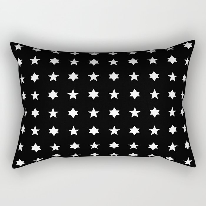 stars 83 - black and white Rectangular Pillow
