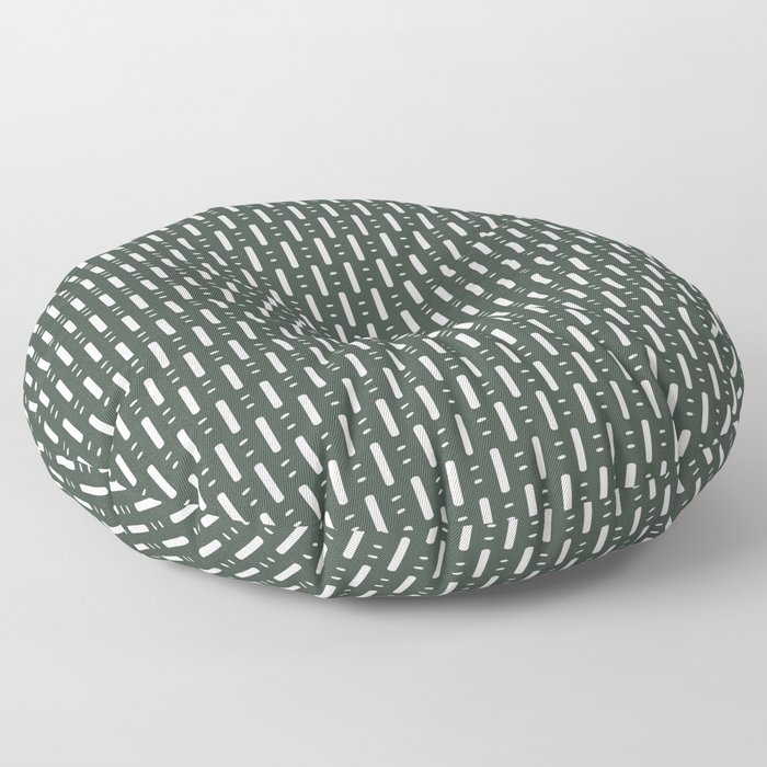 Dots and Dashes . Olive Floor Pillow