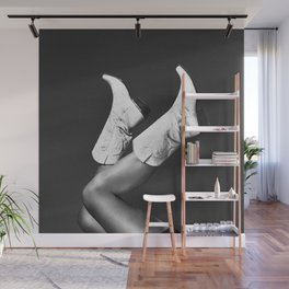 These Boots - Noir / Black & White Wall Mural