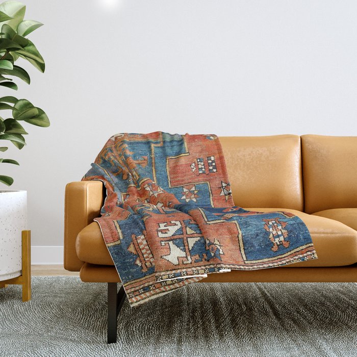 Bergama Northwest Anatolian Rug Print Throw Blanket