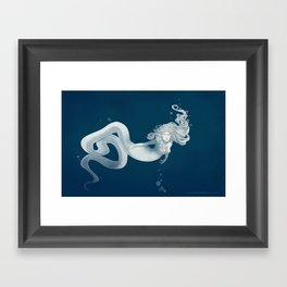 Elegant Sea Snake Mermaid Framed Art Print