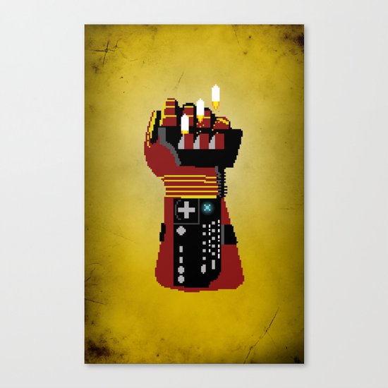 Power Glove Love: Iron Man Canvas Print