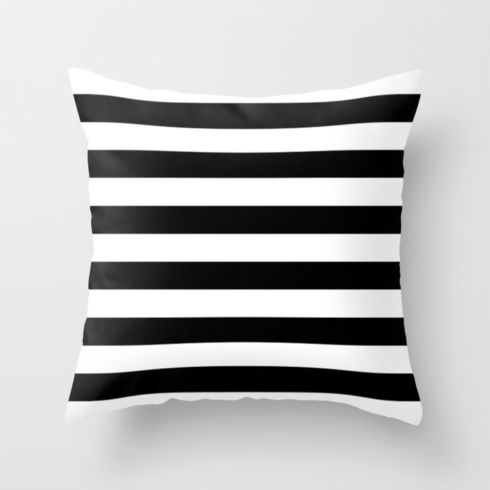 Black White Stripes Throw Pillow By Nlmiller07art Society6