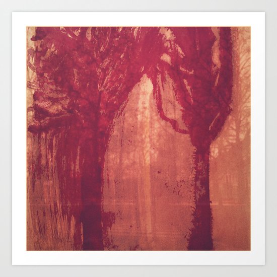Trees in the city Art Print