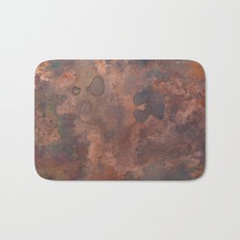 Tarnished, Stained and Scratched Copper Metal Texture Industrial Art Bath Mat | Metal, Stained, Home, Interior, Graphicdesign, Copper, Homedecor, Abstract, Industrial, Urban 
