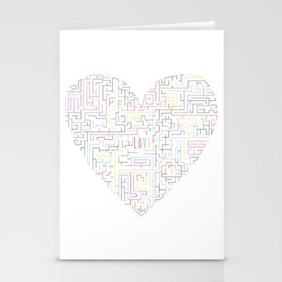 Love Maze Stationery Cards