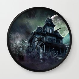 The Haunted House Wall Clock